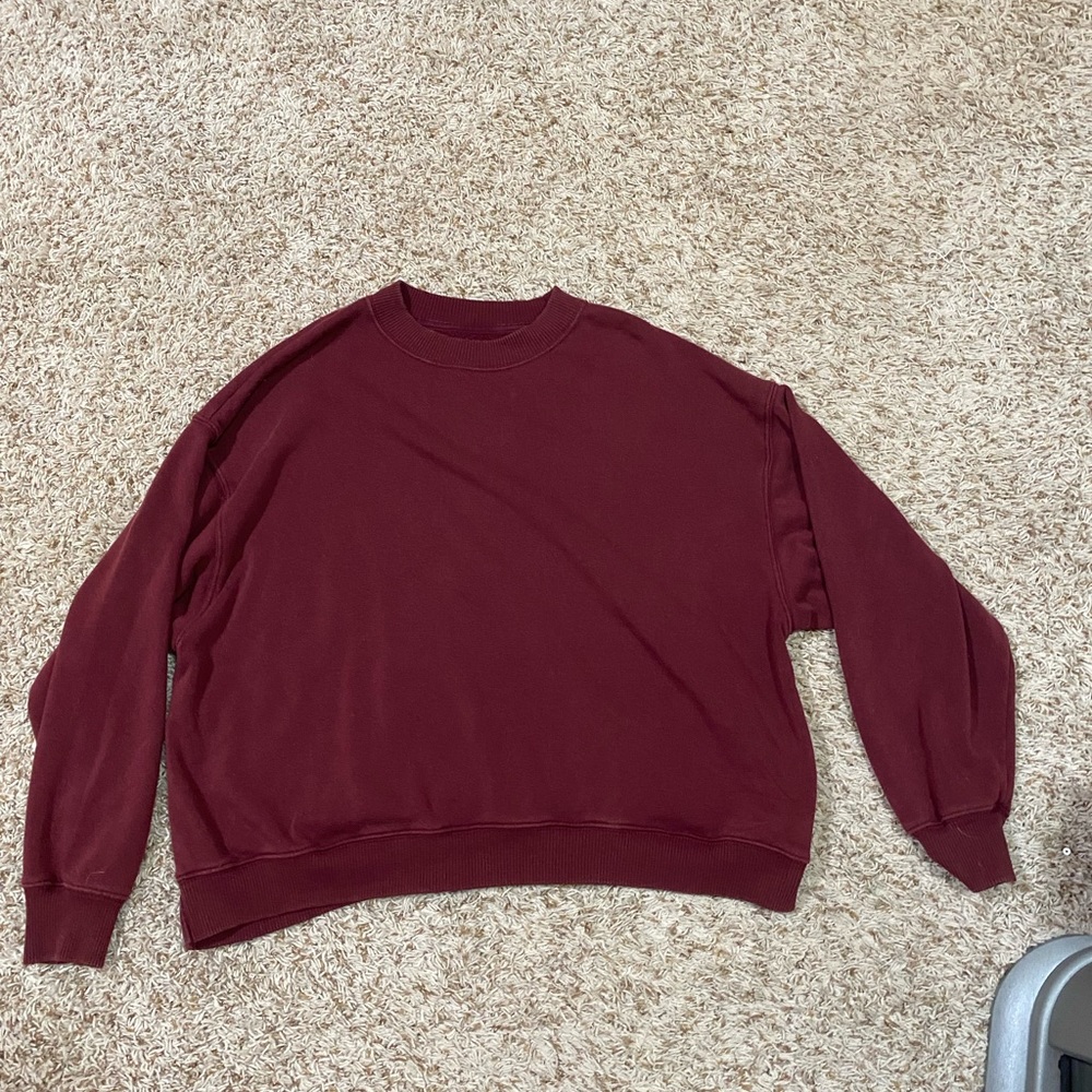 oversized Maroon American eagle crewneck